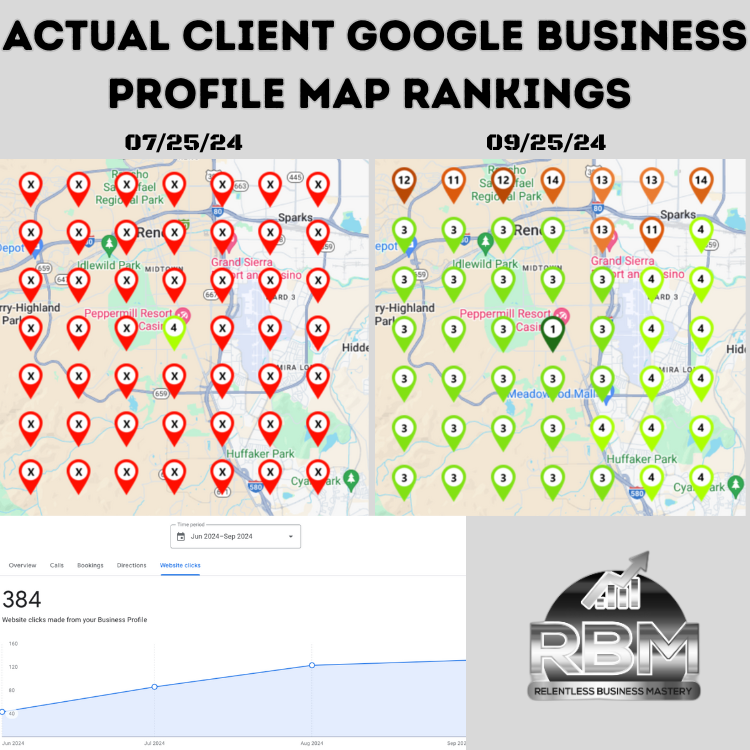 Google maps grid before and after